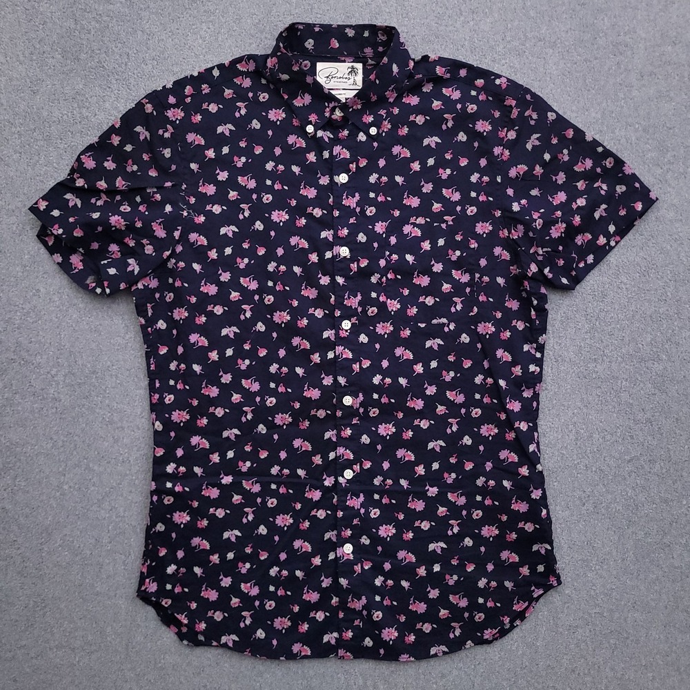 Bonobos Riviera Shirt Mens Medium Slim Fit Floral Short Sleeve Button Up